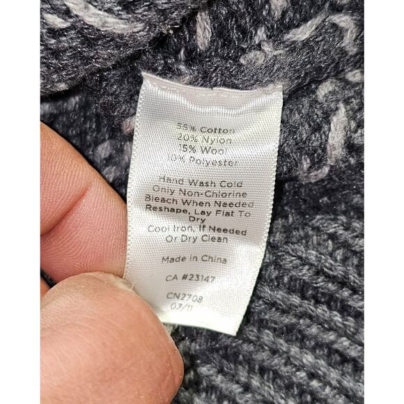 Talbots Women Cardigan XL Petite Fair Isle Full Zip Wool Blend Ski Grandmacore - Picture 7 of 8